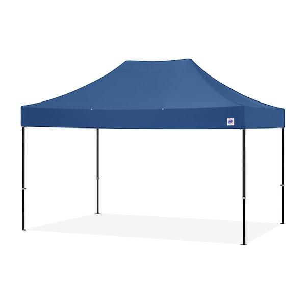 E-Z Up TAA Compliant Endeavor Shelter, 10' W x 15' L, Black Aluminum Frame, Royal Blue Vented Top END3ABK15VTKMCRB - main